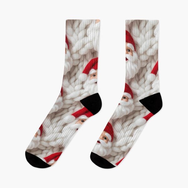 Item preview, Santa Claus Motif, Christmas theme, Knitted Fabric-look Texture, White Background  (image size 8320x12480) designed and sold by Digital-Davinci.