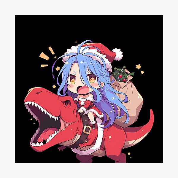 Artikelvorschau, Stephanie Dola No Game No Life Anime Weihnachten Dinosaurier Weihnachtsmann Fantasy entworfen und verkauft von HumbertoValveno.