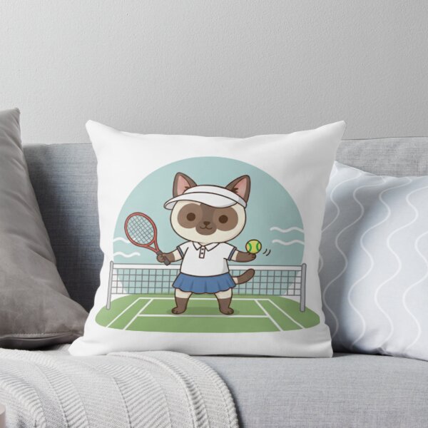 Item preview, Tennis Siamese Cat with Racket | Cute Grand Slam Player Kitty designed and sold by CutePetss.
