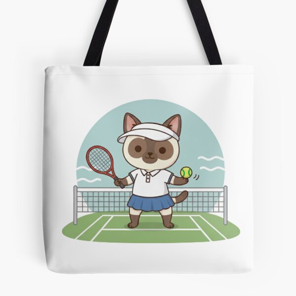 Item preview, Tennis Siamese Cat with Racket | Cute Grand Slam Player Kitty designed and sold by CutePetss.