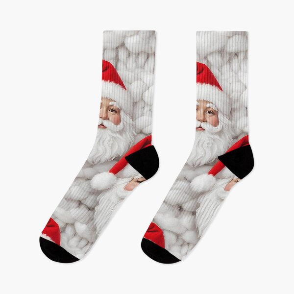 Item preview, Santa Claus Motif, Christmas theme, Knitted Fabric-look Texture, White Background  (image size 8320x12480) designed and sold by Digital-Davinci.
