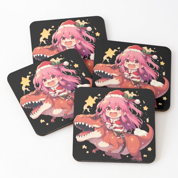 Item preview, Yui Angel Beats Anime Christmas Dinosaur Santa Holiday Happiness designed and sold by HumbertoValveno.