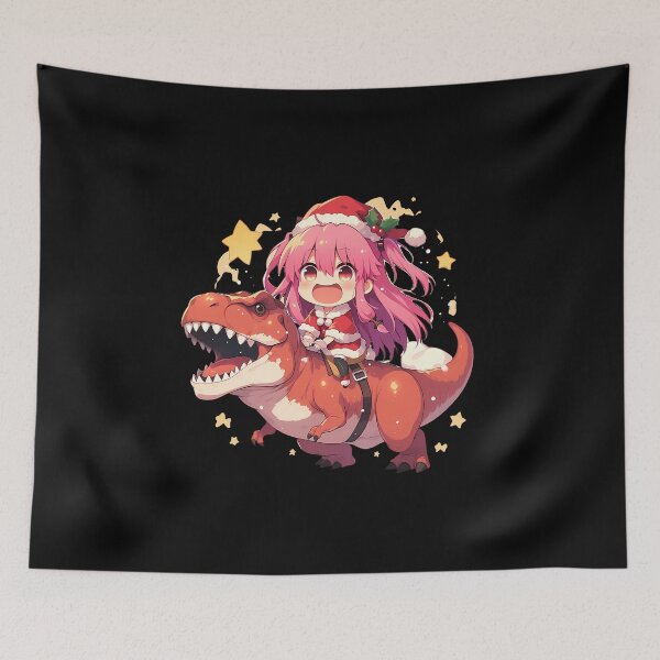 Item preview, Yui Angel Beats Anime Christmas Dinosaur Santa Holiday Happiness designed and sold by HumbertoValveno.