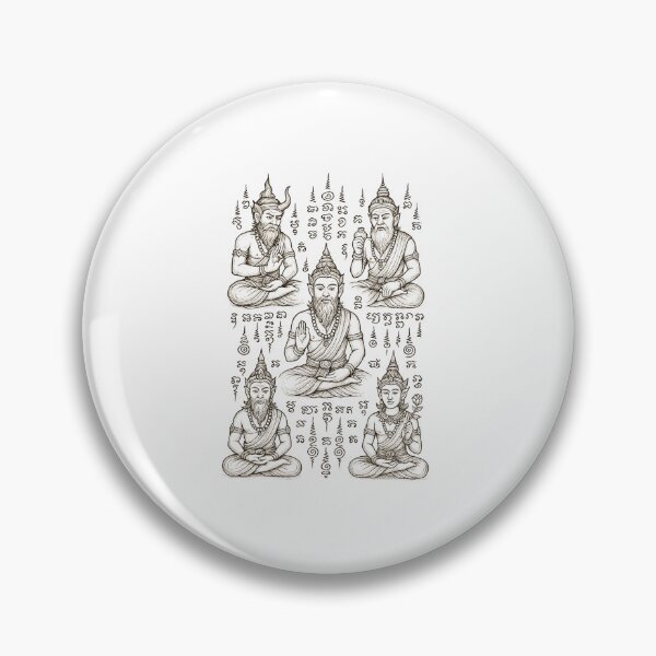 Item preview, The Five Ascetic Masters – Sacred Hermit Council of Wisdom designed and sold by Sksticker991.