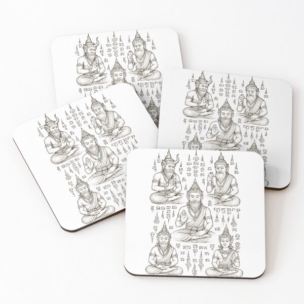 Item preview, The Five Ascetic Masters – Sacred Hermit Council of Wisdom designed and sold by Sksticker991.
