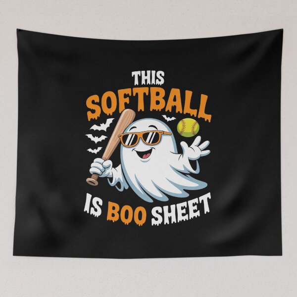 Item preview, Softball Is Boo Sheet Halloween Player Team designed and sold by GasVille.