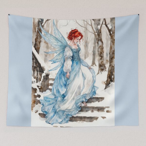 Item preview, Winter Court: Icesilk Fairy, Winter Bluewing designed and sold by FaerieFusion.