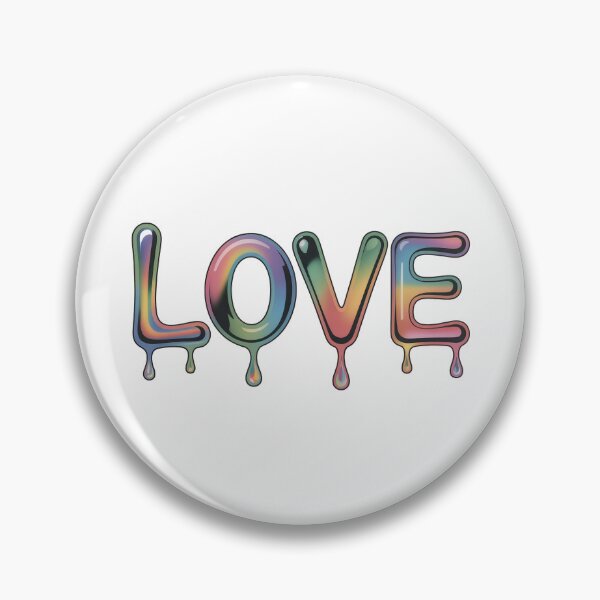 Item preview, Kawaii Dripping Rainbow Love Typography Minimalist Art Design designed and sold by TheCalmEdit.