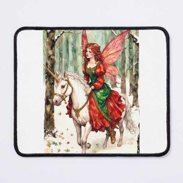 Item preview, Winter Court: Holly Wing Unicorn Rider designed and sold by FaerieFusion.