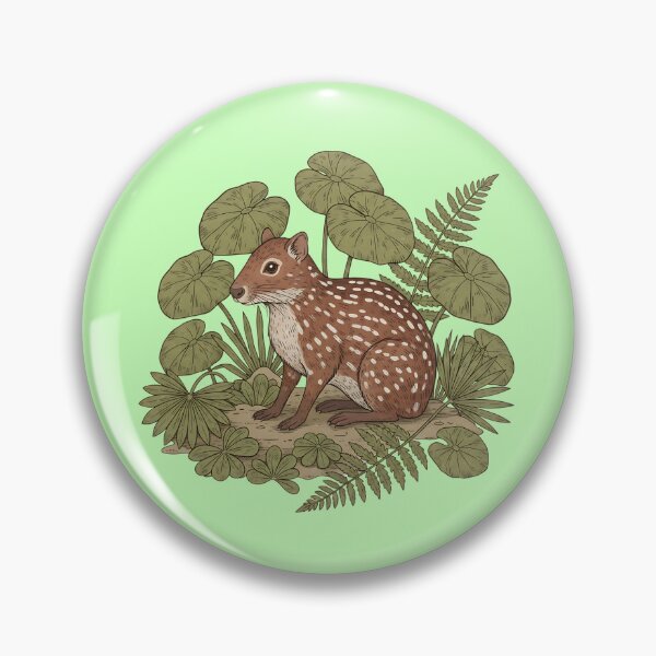 Item preview, Paca Nestled Among Ferns and Jungle Leaves designed and sold by BirdsnStuff.