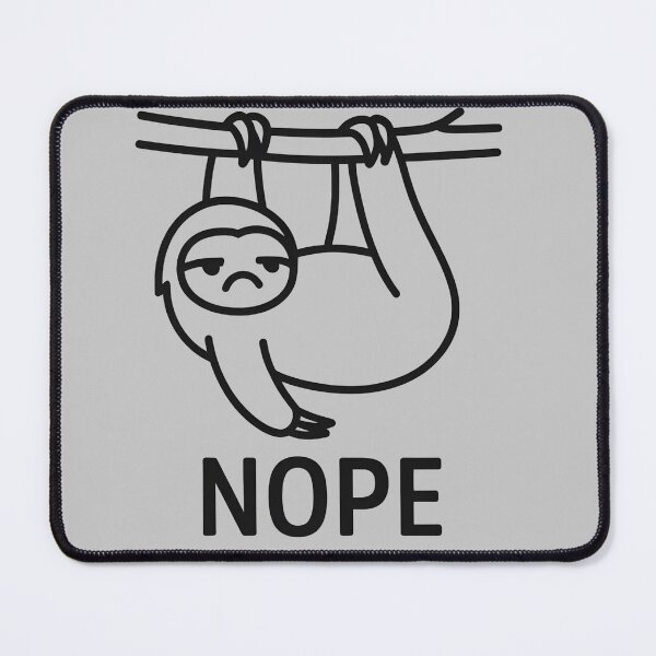 Item preview, Nope – Funny Lazy Sloth Minimalist Line Art Design designed and sold by Hischers Solution.