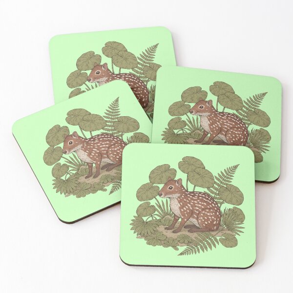 Item preview, Paca Nestled Among Ferns and Jungle Leaves designed and sold by BirdsnStuff.