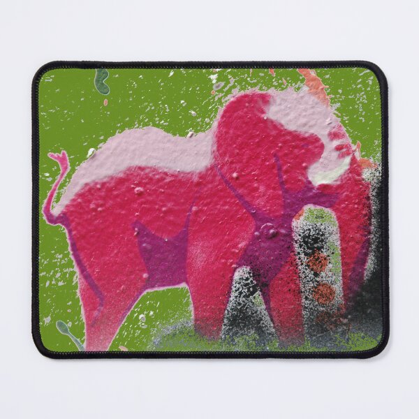 Item preview, Pink Elephant on Green – Don't Think About It / Swiss Artwork Photography designed and sold by Raphael Wolf.