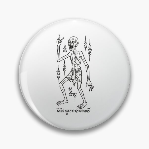 Item preview, The Starving Spirit – Thai Preta Ghost with Sacred Yantra designed and sold by Sksticker991.