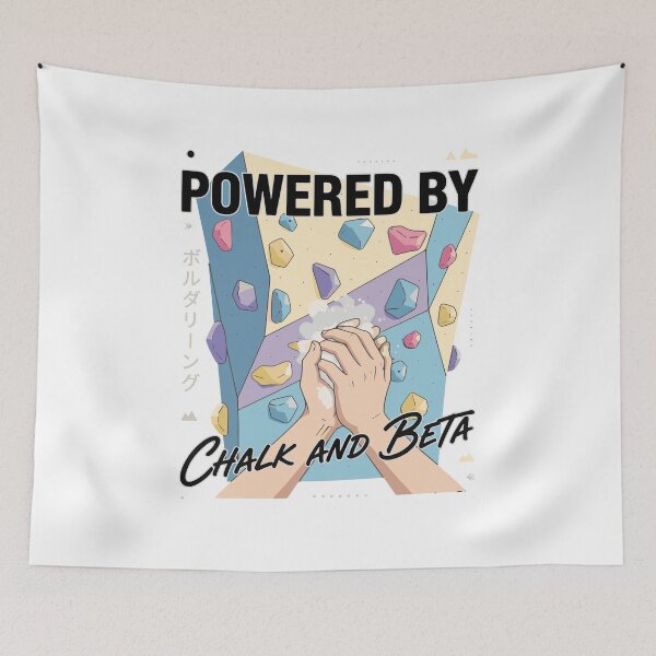 Item preview, Powered By Chalk And Beta Bouldering Climbing designed and sold by LuminOrb.