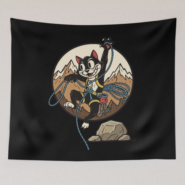 Item preview, Funny Cat Rock Climbing Adventure Design designed and sold by LuminOrb.