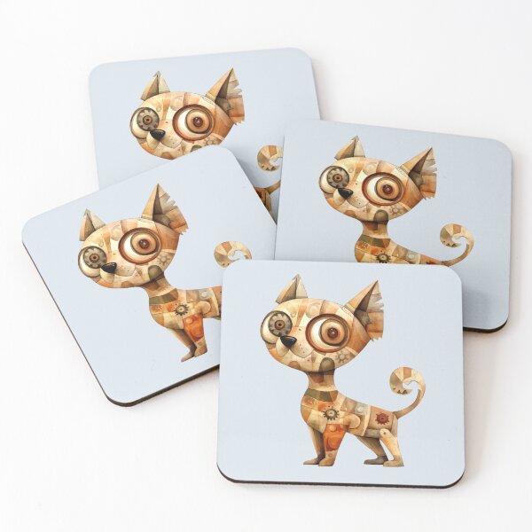 Item preview, Steampunk Mechanical Cat designed and sold by CharlottePlaceArt.