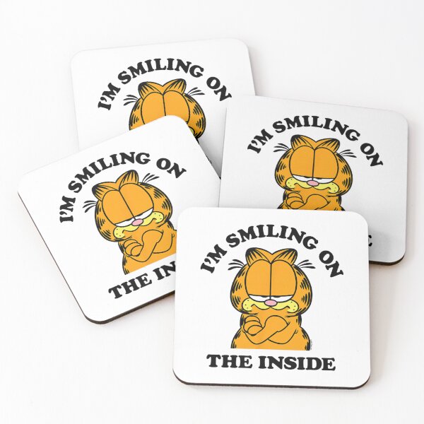 Item preview, Garfield - I'm Smiling On The Inside, Sarcastic Quote  designed and sold by dawemorelyr.