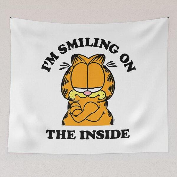 Item preview, Garfield - I'm Smiling On The Inside, Sarcastic Quote  designed and sold by dawemorelyr.