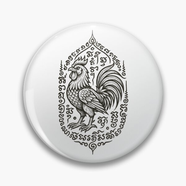 Item preview, Sacred Rooster Yant – Mystic Thai Protective Symbol Art designed and sold by Sksticker991.