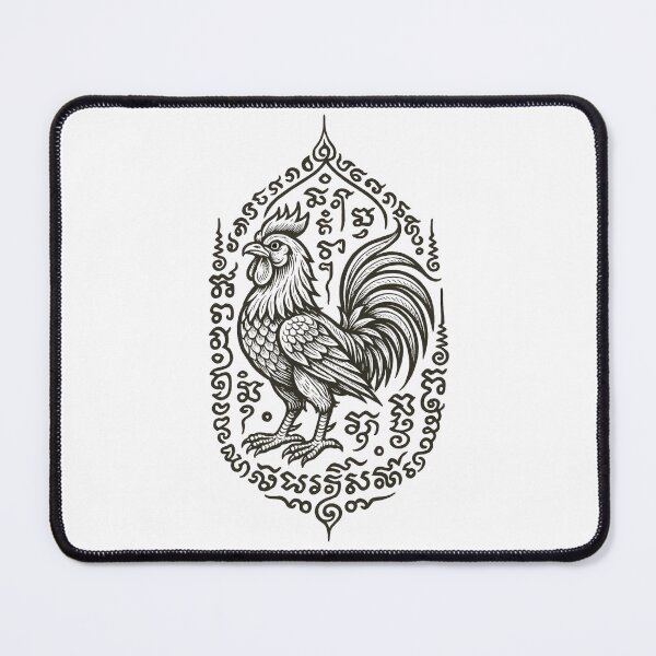 Item preview, Sacred Rooster Yant – Mystic Thai Protective Symbol Art designed and sold by Sksticker991.