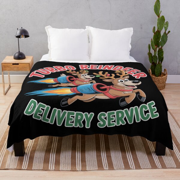 Item preview, Turbo reindeer delivery service designed and sold by DreamOnShirts.