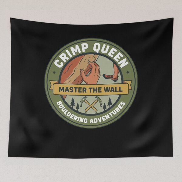 Item preview, Crimp Queen Master The Wall Bouldering Adventures designed and sold by LuminOrb.