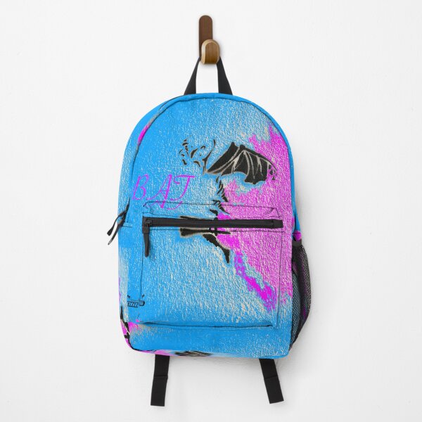 Item preview, Wiry person as a bat – Luminous stencil in pink and blue / Swiss Artwork Photography designed and sold by Raphael Wolf.