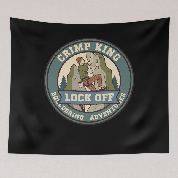 Item preview, Crimp King Lock Off Bouldering Adventures Fun designed and sold by LuminOrb.