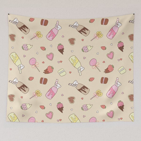 Item preview, Milkshakes and strawberries (Cream) designed and sold by HarunaMcDesigns.