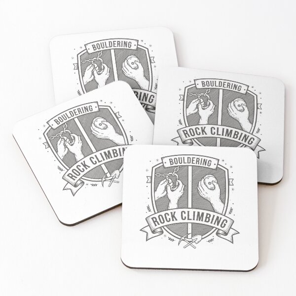 Item preview, Rock Climbing Bouldering Shield Design designed and sold by LuminOrb.