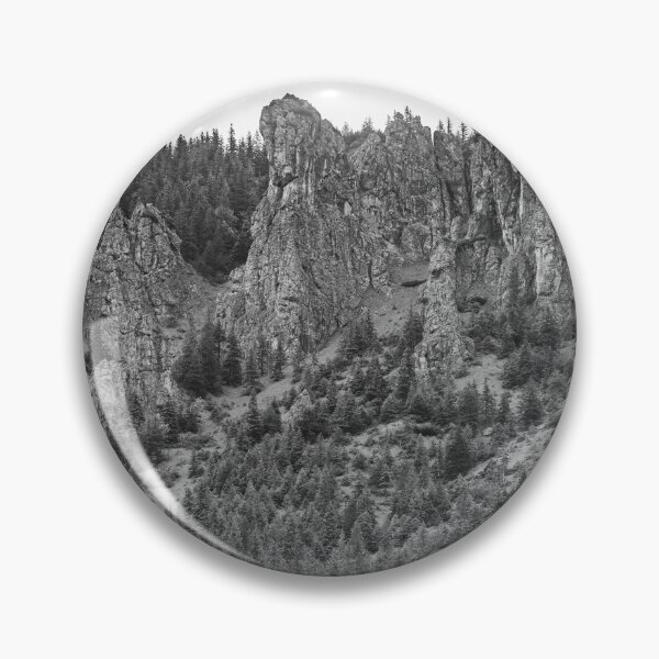 Item preview, Black and White Rocky Peaks Above Forest – Tatra Mountains Landscape designed and sold by alicjamiekina.