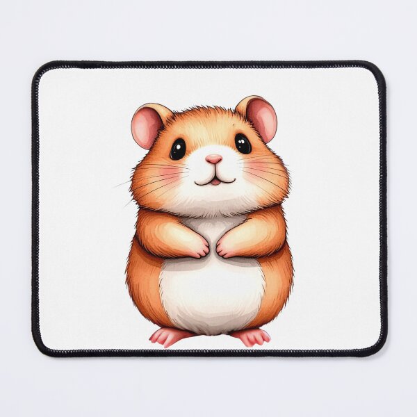 Item preview, Chubby Watercolor Hamster Sitting Politely Cute Animal Art designed and sold by takeng07.