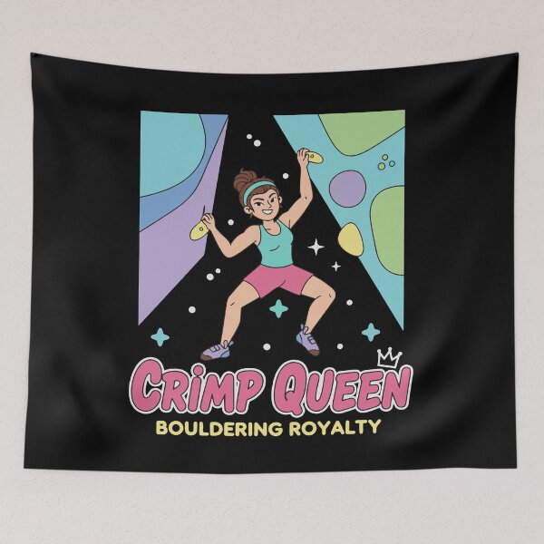 Item preview, Crimp Queen Bouldering Royalty Rock Climbing designed and sold by LuminOrb.
