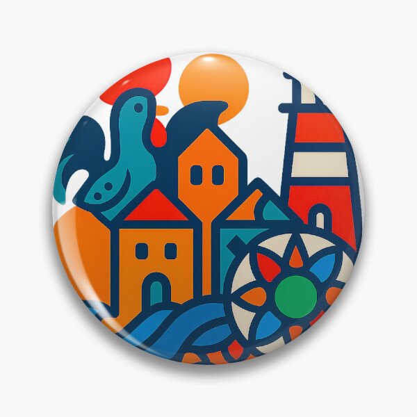 Artikelvorschau, Portugiesisches Küstendorf mit Galo-Kunst entworfen und verkauft von vivaportugalstore.