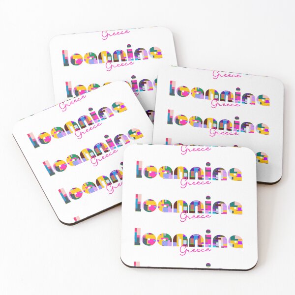 Item preview, Ioannina, Greece, Vibrant Abstract City Typography Art designed and sold by Wanderful-roads.