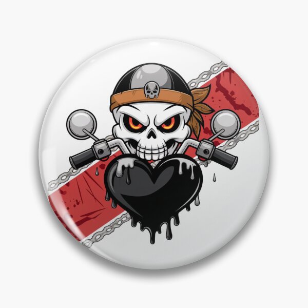 Item preview, Biker Skull Heart Motorcycle designed and sold by WeranovDesign.