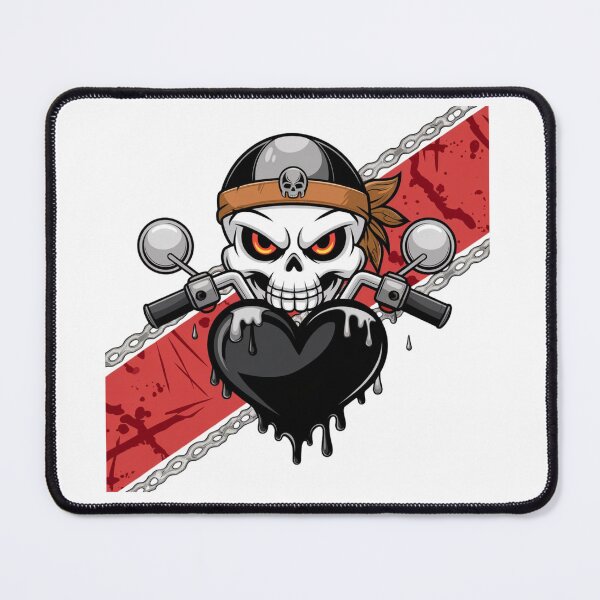 Item preview, Biker Skull Heart Motorcycle designed and sold by WeranovDesign.