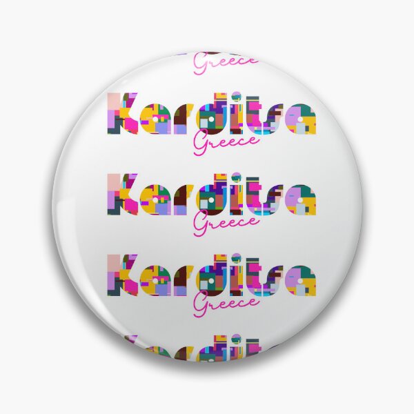 Item preview, Karditsa, Greece, Vibrant Abstract City Typography Art designed and sold by Wanderful-roads.