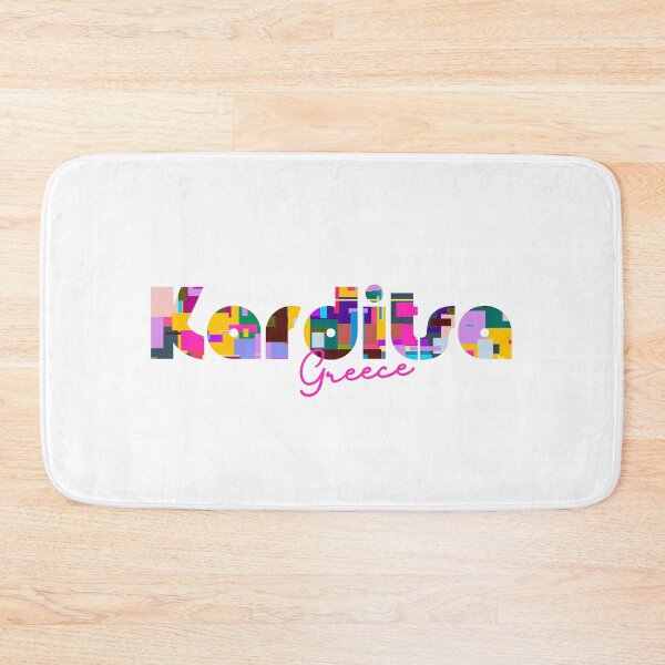 Item preview, Karditsa, Greece, Vibrant Abstract City Typography Art designed and sold by Wanderful-roads.