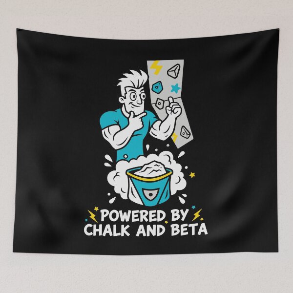Item preview, Powered By Chalk And Beta Climbing Fun designed and sold by LuminOrb.