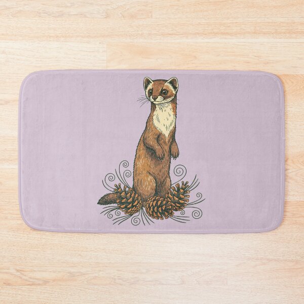 Item preview, Pine Marten Standing Among Forest Cones designed and sold by BirdsnStuff.