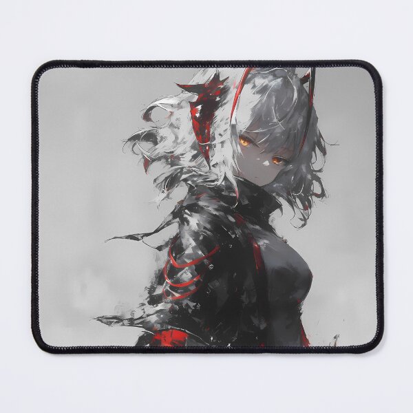 Item preview, W Arknights Prelude Dawn Game Girl Waifu Dark Smoke Chaos Red Eyes Fearless designed and sold by HumbertoValveno.