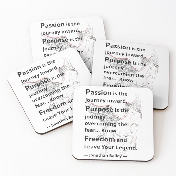 Item preview, Passion, Purpose and Freedom Quote – Jonathan Bailey Inspired Typography Art designed and sold by ArtsyExplorer.