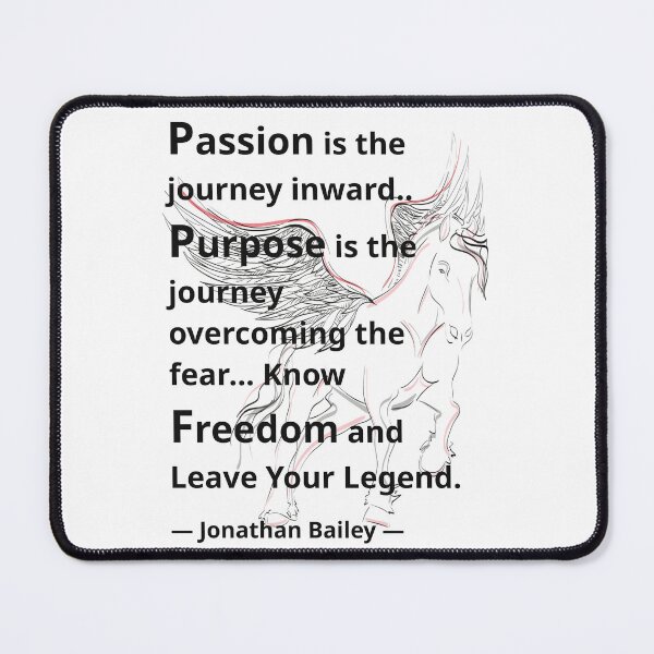 Item preview, Passion, Purpose and Freedom Quote – Jonathan Bailey Inspired Typography Art designed and sold by ArtsyExplorer.