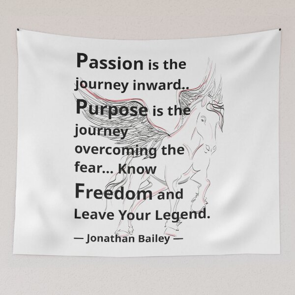 Item preview, Passion, Purpose and Freedom Quote – Jonathan Bailey Inspired Typography Art designed and sold by ArtsyExplorer.