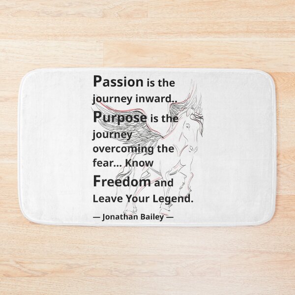Item preview, Passion, Purpose and Freedom Quote – Jonathan Bailey Inspired Typography Art designed and sold by ArtsyExplorer.