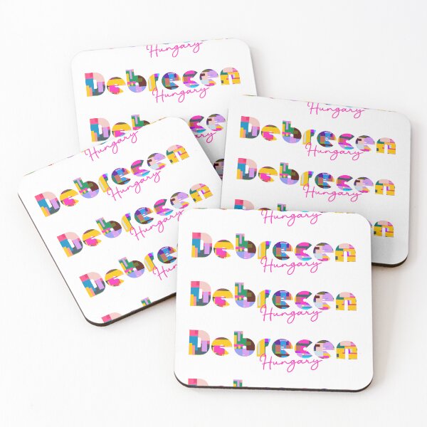 Item preview, Debrecen, Hungary, Vibrant Abstract City Typography Art designed and sold by Wanderful-roads.