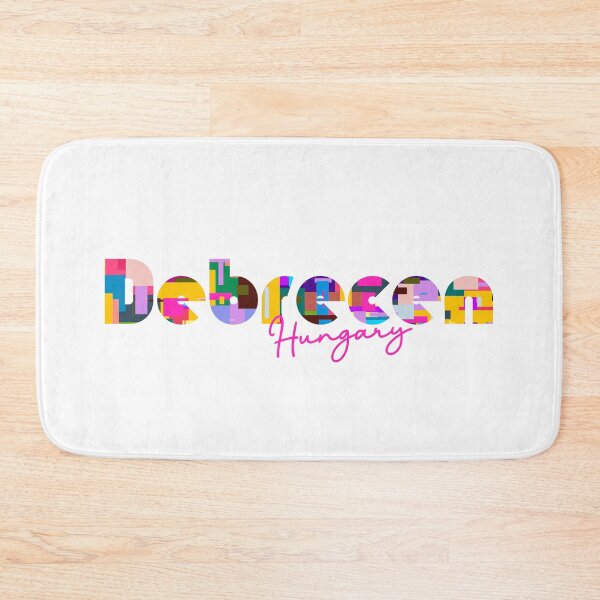 Item preview, Debrecen, Hungary, Vibrant Abstract City Typography Art designed and sold by Wanderful-roads.