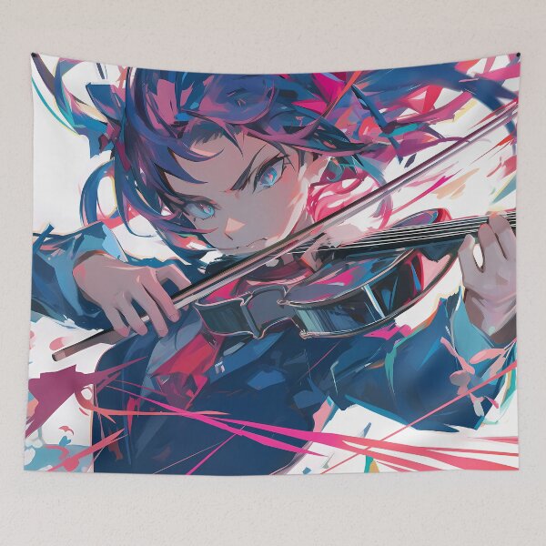 Item preview, Kana Arima Oshi No Ko Anime Girl Waifu Violin Colors Energy Passion Stage designed and sold by HumbertoValveno.